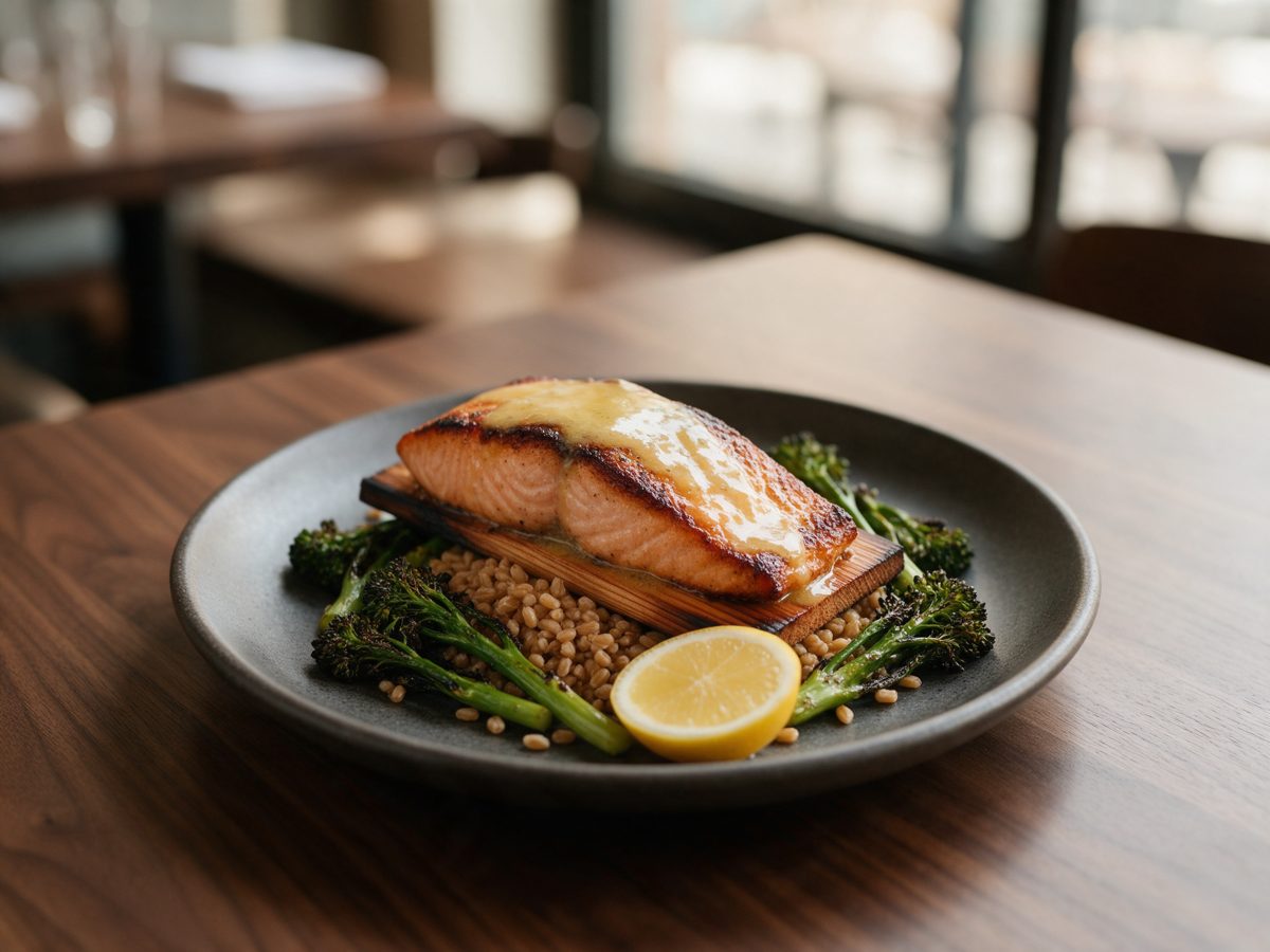 Cedar plank salmon