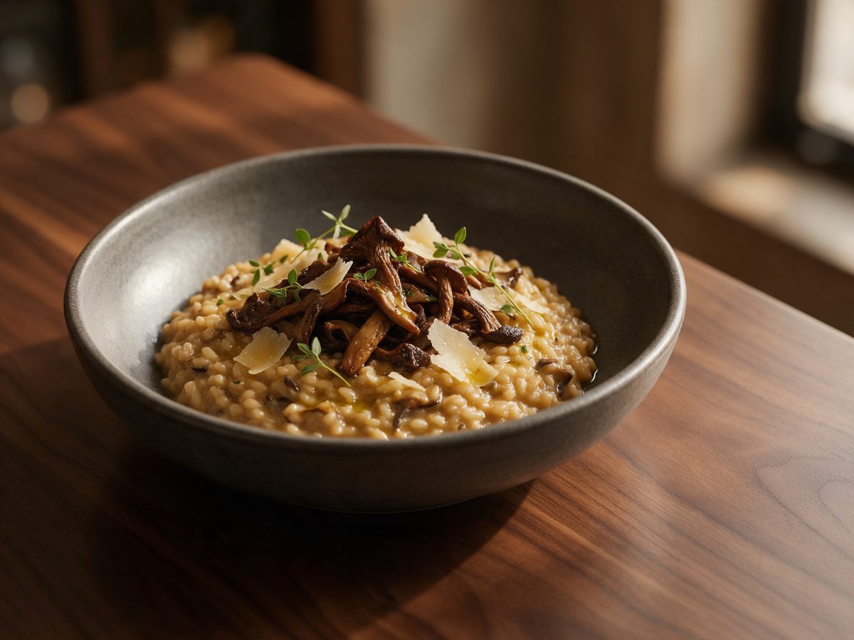 Wild mushroom risotto
